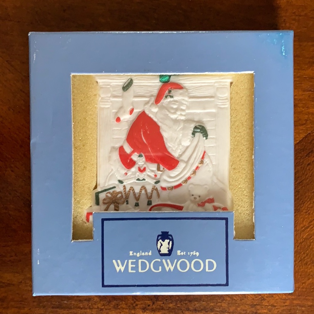 Wedgwood White Jasper Stockings Were Hung Ornament